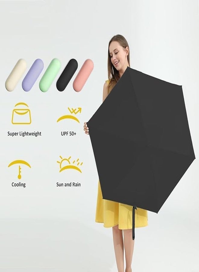 NestPlay Mini Umbrella with Case for Men & Women (Manual Open) Compact Travelling Umbrella, Polyester & UV ProtectNestPlay ion Fabric for Summer/Anti-Slip Handle- Use in Rain & Summer- 6 Frame - Image 4
